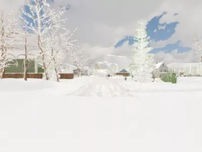 Winter Construction Site 3D model