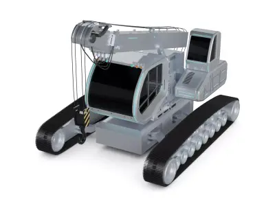 Snowcat Mounted Crane 3D model buy