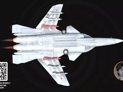 Alpha X Fighter Jet 3D Model - Advanced Military Aircraft 3D model