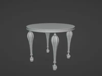 Victorian Wood Table Free 3D model