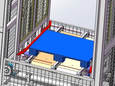Heavy-duty reciprocating elevator  3D model