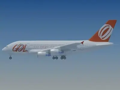 Gol Airlines Airbus A380 3D model