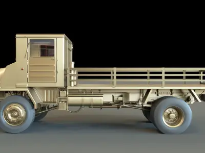 Millitary Truck Low-poly 3D model