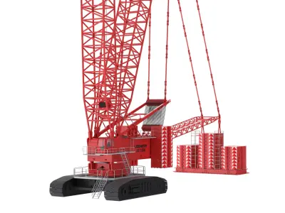 LIEBHERR LR 11000 Heawy Crawler Crane 3D model