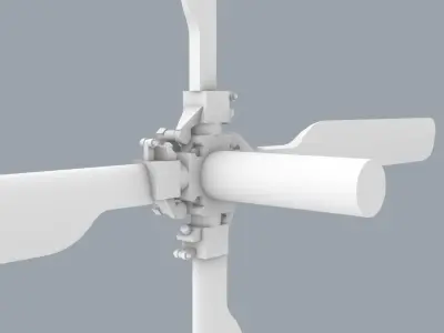 Sea King Wessex Tail Rotor Low-poly 3D model