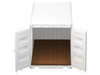 20 ft Container White 3D model