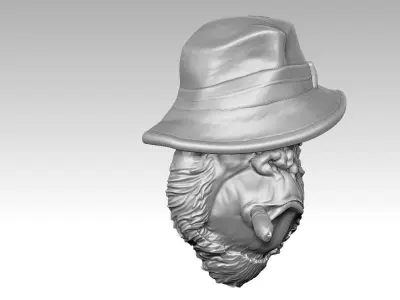 Monkey gorilla chief boss  3D print model