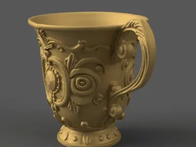 Antique planter mug urn candy container candle holder 3D print model