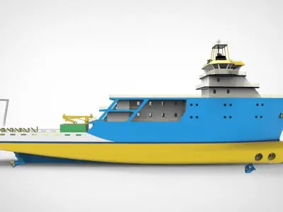 Supply Ship  Low-poly 3D model