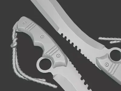 Bowie Knife 3D model buy