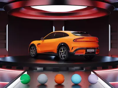 Car Showroom - Xiaomi YU7 Low-poly 3D model