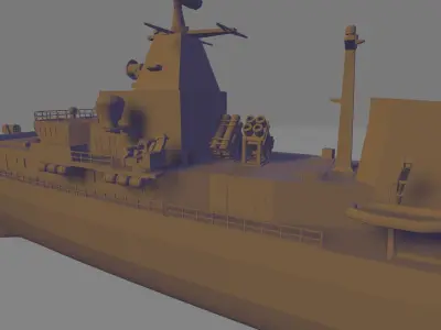 German battleship FGS F123  3D print model