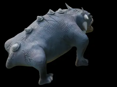 Monster Creature Fishmo Low-poly 3D model