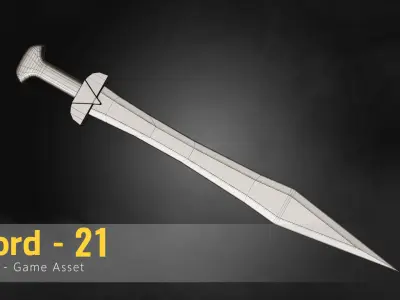 Sword-21 Low-poly 3D model