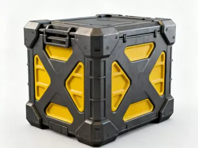Realistic Sci-Fi Modular Crate 3D Model Low-poly 3D model purchase