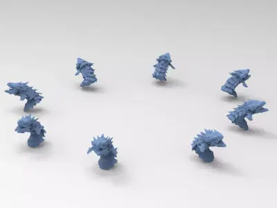 Dragon Shinto dragons gargoyles  3D model