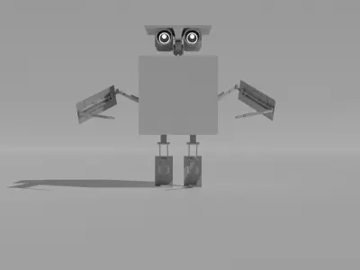 Cube Robot Low-poly 3D model purchase