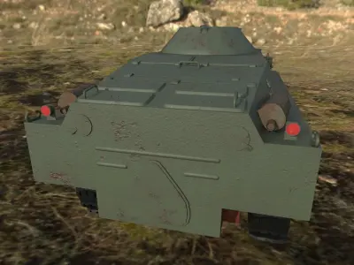 BRDM-2 armoured vehicle for world of tanks Low-poly 3D model