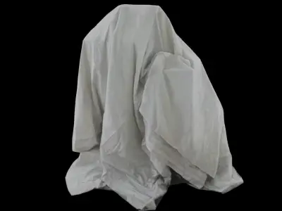 Sheet Covered Crates Or Boxes 2 Low Poly Game Ready Scanned Low-poly 3D model