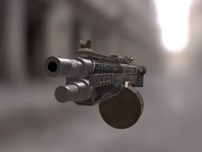 Weapon Shot Gun Low-poly 3D model