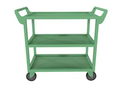 Realistic painted Cart Low-poly 3D model