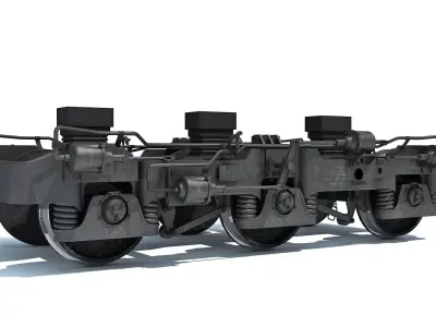 Hi-Ad Train Trucks Wheels 3D model purchase