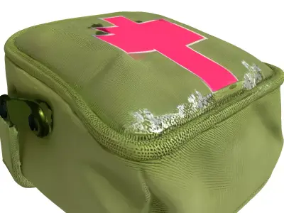Tactical First Aid Kit Pouch Low-poly 3D model