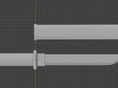 Tanto Blade Low-poly 3D model