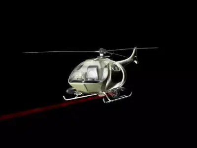 helicopter with laser Free 3D model