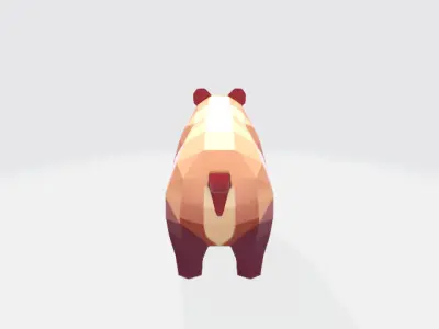 Lowpoly bear Low-poly 3D model
