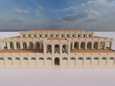 Commercial building-building classic 3D model order