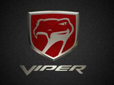 viper logo 3D model by 3dlogoman