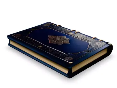 Ornate LeatherBound Book 3D Model Low-poly 3D model