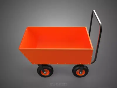 TIPPING GARBAGE RUBBISH TRASH WASTE CART BIN WAGON TROLLEY DUMP 3D model