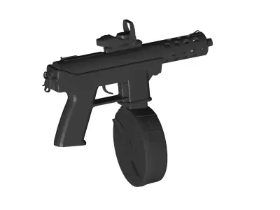 machinegun 3D model