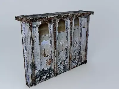 Wall Segment Trashy Alley 3D model