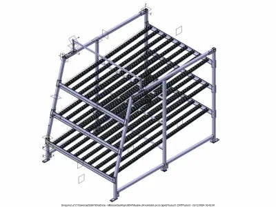 Welded mechanical furniture  3D model
