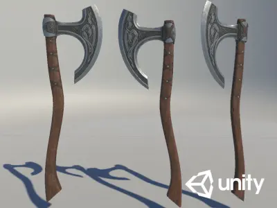 Celtic Axe01 Low-poly 3D model
