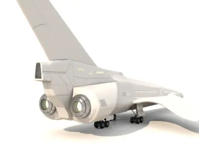 futuristic airline 3D model
