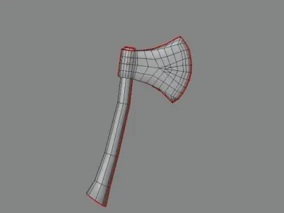 Low Poly Axe two axes Free low-poly 3D model