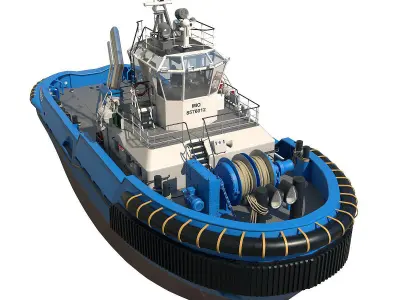 Tugboat  hquality 3D model