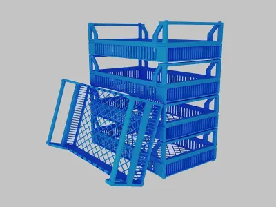 Fruit boxes 3D model