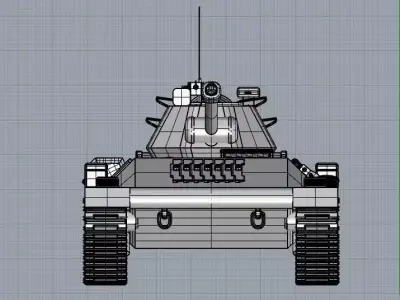 armored vehicle tank  military vehicle world war II 3D model