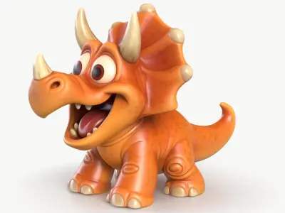 Triceratops Toy 1 3D model
