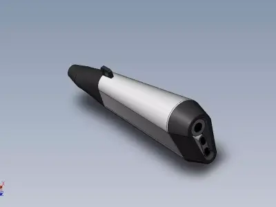 Racing BIke Muffler 3D model