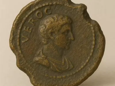 Ancient Emperor Coin Low-poly 3D model
