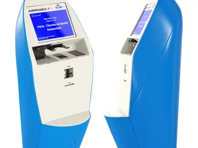 KLM self-service kiosk 3D model