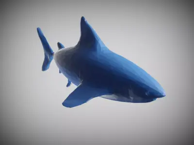 Geometric Shark Low-poly 3D model