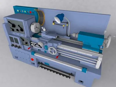 Lathe machine 3D model purchase