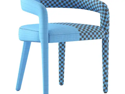 Lisette White Dining Chair 3D model purchase